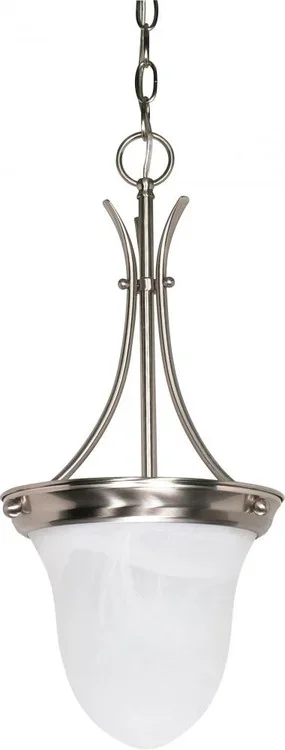 1 Light – 10” Pendant with Alabaster Glass – Brushed Nickel Finish (81|60/394)
