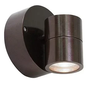 1 Light Outdoor LED Wall Mount Spotlight (7|20350LEDDMGLP-BRZ/CLR)