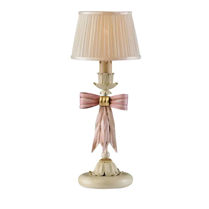 1365 Pink Bow Metal Table Lamp