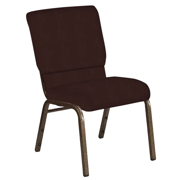 18.5”W Church Chair in Neptune Fabric – Gold Vein Frame