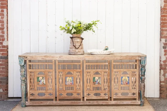 19th Century Architectural Carved Balcony Console Table