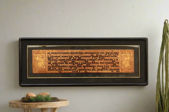 19th Century Framed Burmese Manuscript