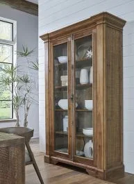 2 Door Reclaimed Pine Display Cabinet | SHIPS FREE
