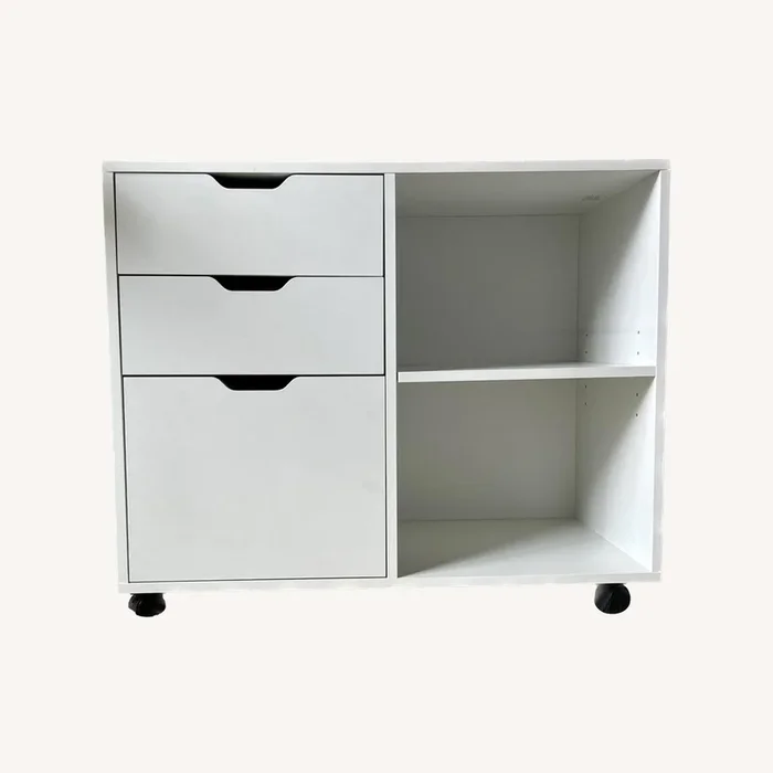 3-Drawer Wood File Cabinet