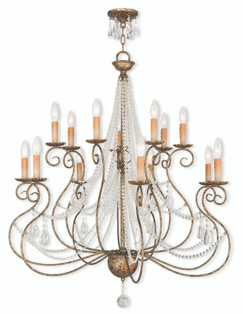 7+ 7 European Bronze Foyer Chandelier (108|51910-36)