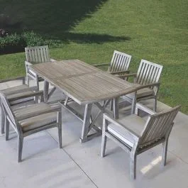 7 Piece Casual Outdoor Dining Set | SHIPS FREE