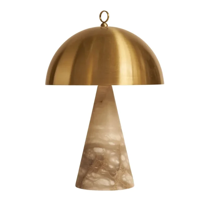 “Funghetto” Table Lamp in Satin Brass B