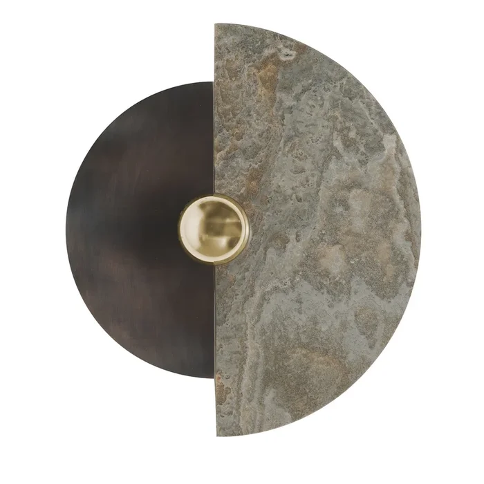 “Levante” Wall Sconce in Bronze and Meteorite Onyx