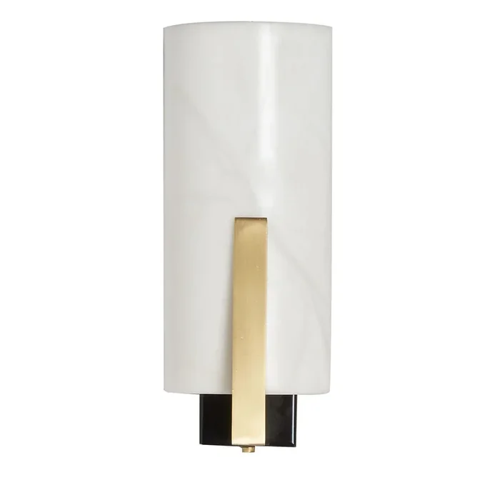 “Zeno” Wall Sconce in Satin Brass, Mat Black and Alabaster