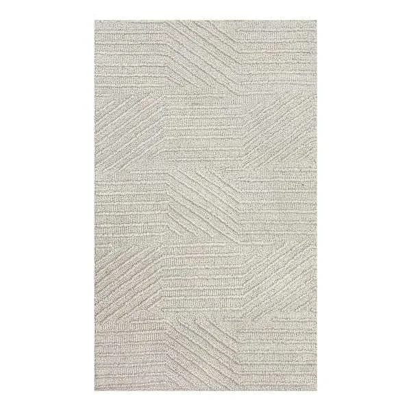 (A473) Found & Fable Dartmouth Ivory Tufted Accent Rug, 3×5