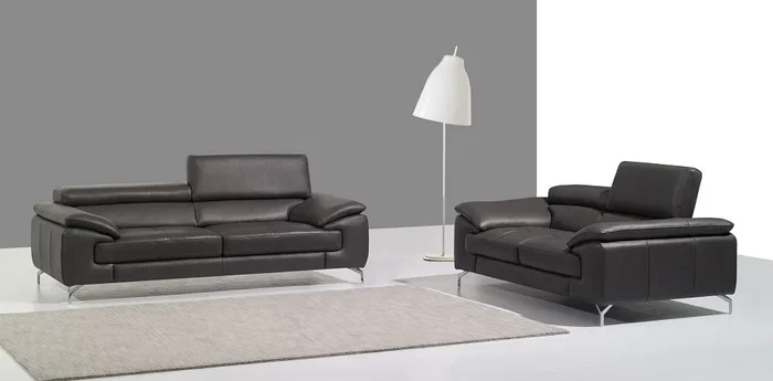 A973 Italian Leather Love in Grey 17906112-L By J&M