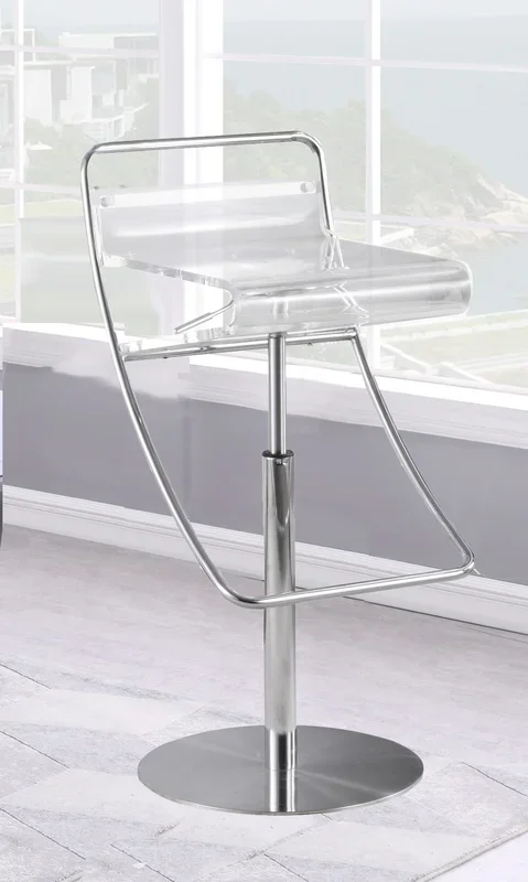 Acrylic Pneumatic Adjustable-height Stool
