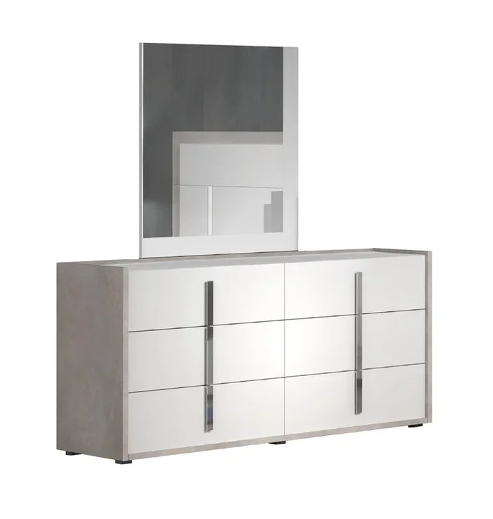 Ada Premium Dresser in Cemento/Bianco Opac 17448-D By J&M