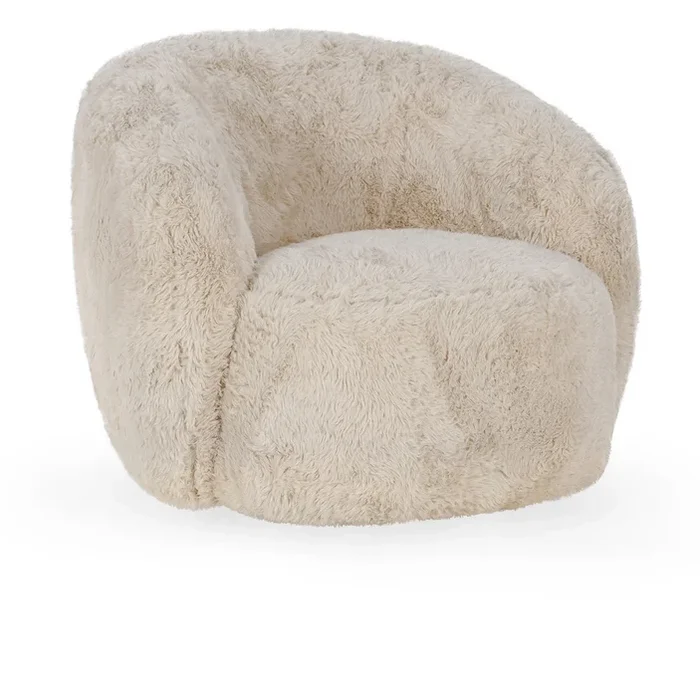 Adley Plush Swivel Accent Chair Sand