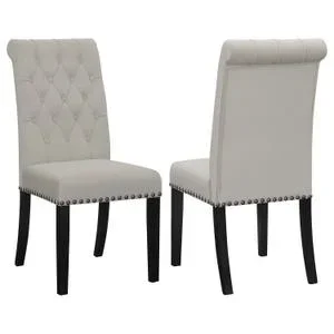 Alana Velvet Upholstered Dining Side Chair Sand (set of 2)