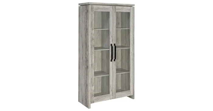 Alejo 2-door Engineered Wood Tall Cabinet Grey Driftwood