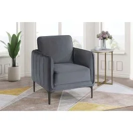 Alyssa Gray Velvet Accent Chair