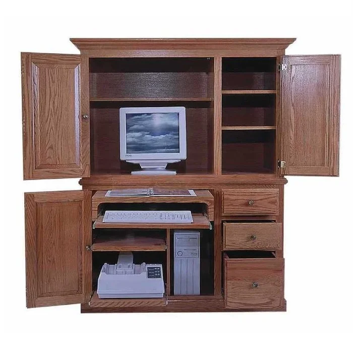 Amish 54″ Office Armoire Desk