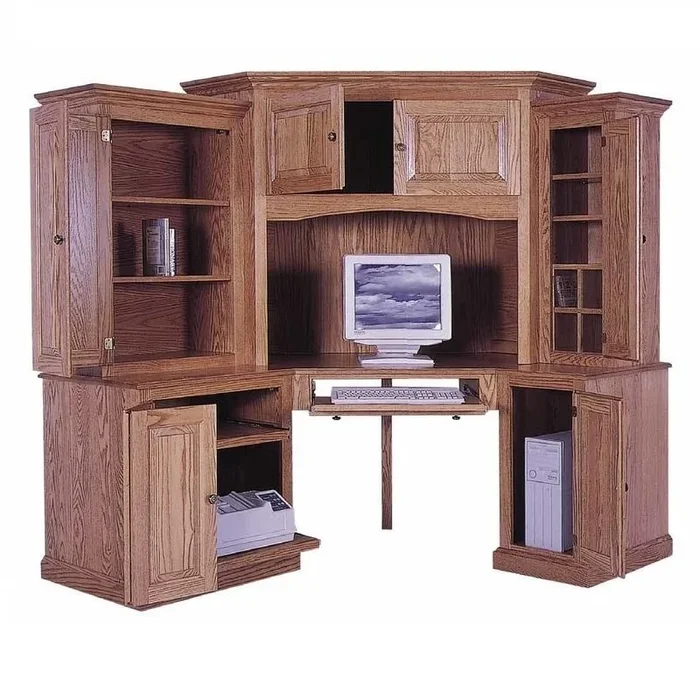 Amish 6 Piece Classic Computer Corner Desk
