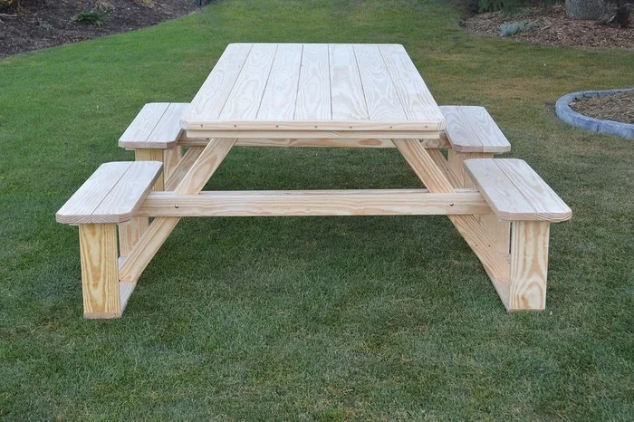 Amish 8′ Pine Picnic Table