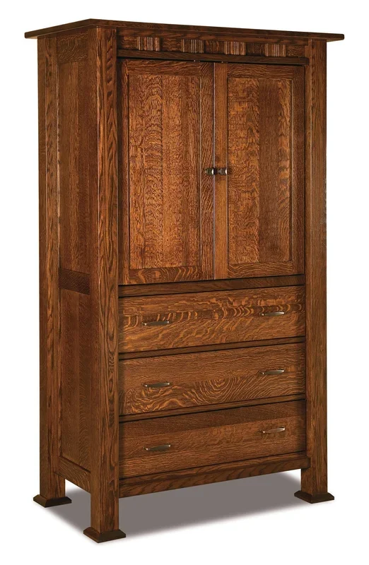 Amish Aaron Mission Three Drawer Armoire