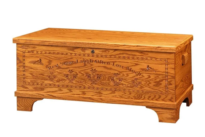 Amish Barossa Solid Wood Medium Flat Top Hope Chest