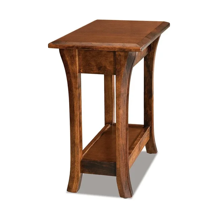 Amish Brown Maple Wood Genesis Side Table – Quick Ship