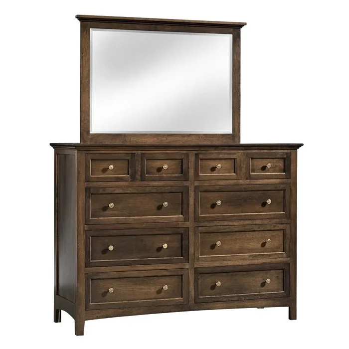 Amish Cicero High Dresser with Optional Mirror