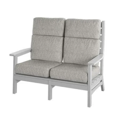 Amish Coastal High Back Poly Love Seat