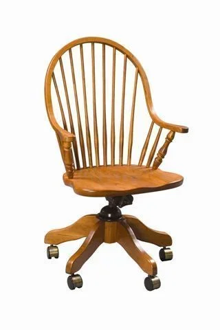 Amish Continuous Arm Hertford Windsor Desk Chair