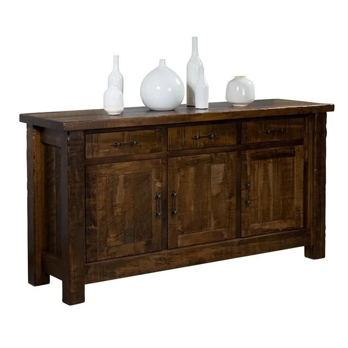 Amish Dutton Rough Sawn Maple Wood 68″ Sideboard – Quick Ship