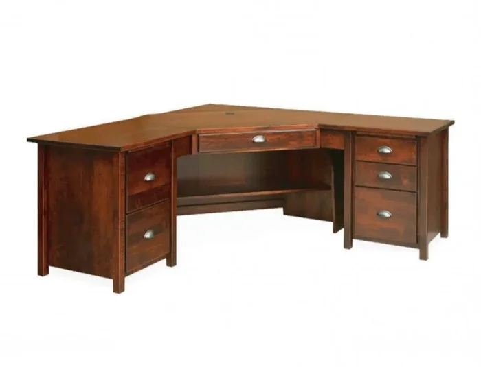 Amish Eshton Solid Wood Corner Desk