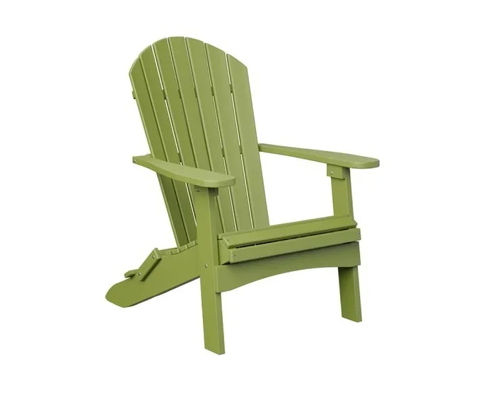 Amish Folding Poly Adirondack Chair Kiwi Green In Stock and Ready to Ship