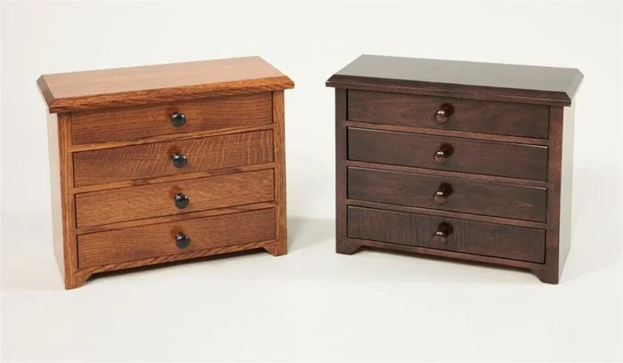 Amish Four Drawer Shaker Jewelry Box