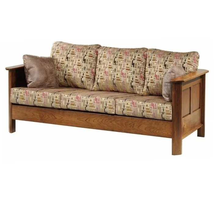 Amish Franchi Wood Frame Upholstered Sofa