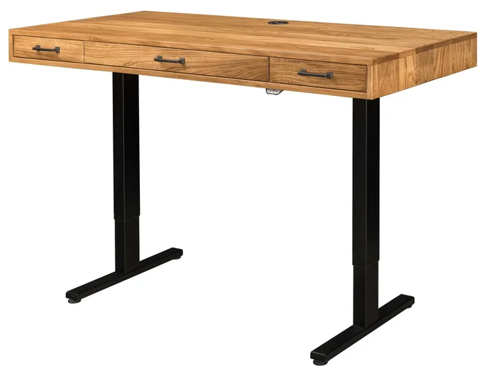 Amish Freeport Adjustable Standing Lift Top Desk