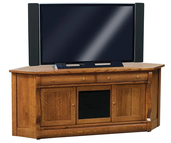 Amish Gleam Corner TV Stand