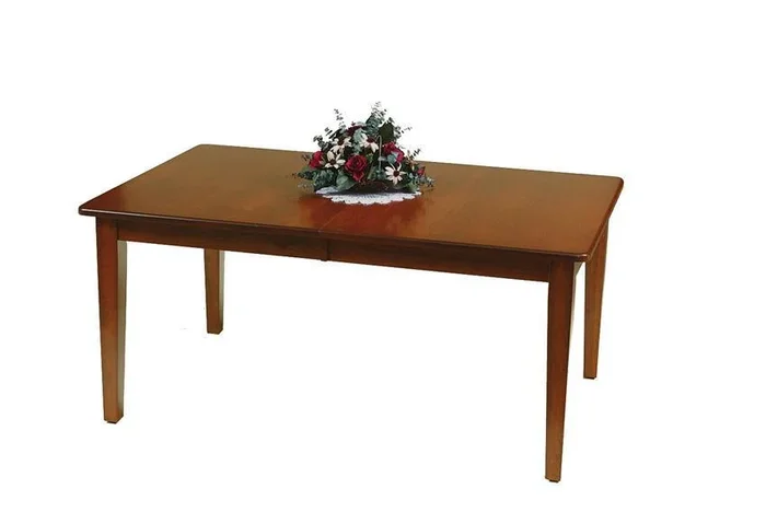 Amish Grand Shaker Solid Wood Leg Dining Table