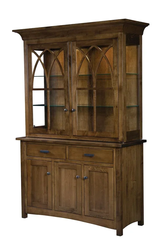 Amish Handcrafted Aerie Dining Hutch Cabinet