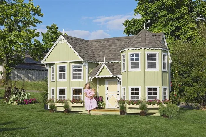 Amish Handcrafted Sara’s Victorian Mansion Playhouse Kit