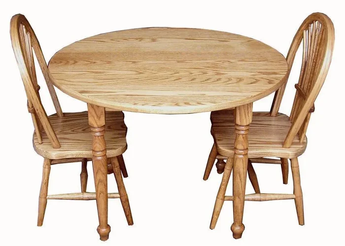 Amish Hardwood Child’s Round Table Set