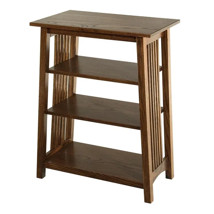 Amish Hardwood Mission Stand with Three Shelves
