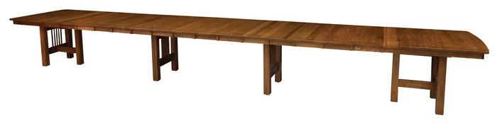 Amish Hialeah Mission Solid Wood Trestle Large Dining Room Table