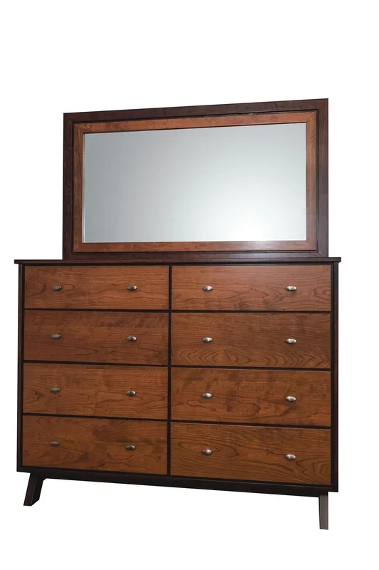 Amish Junco Eight Drawer Dresser with Optional Mirror