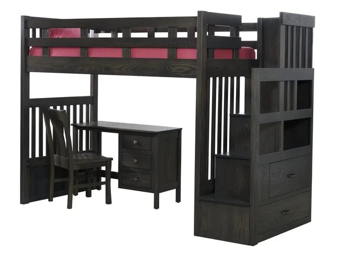 Amish Kids Bed and Desk Combo