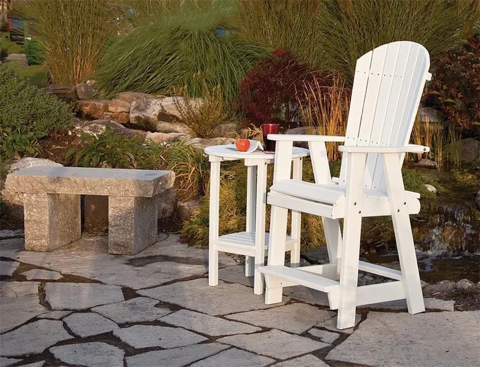 Amish Leisure Lawns Poly Double Tier Outdoor Bistro Table
