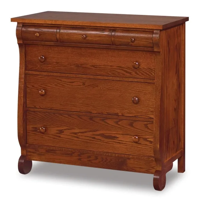 Amish Lydia Classic Sleigh Six Drawer Child’s Chest of Drawers