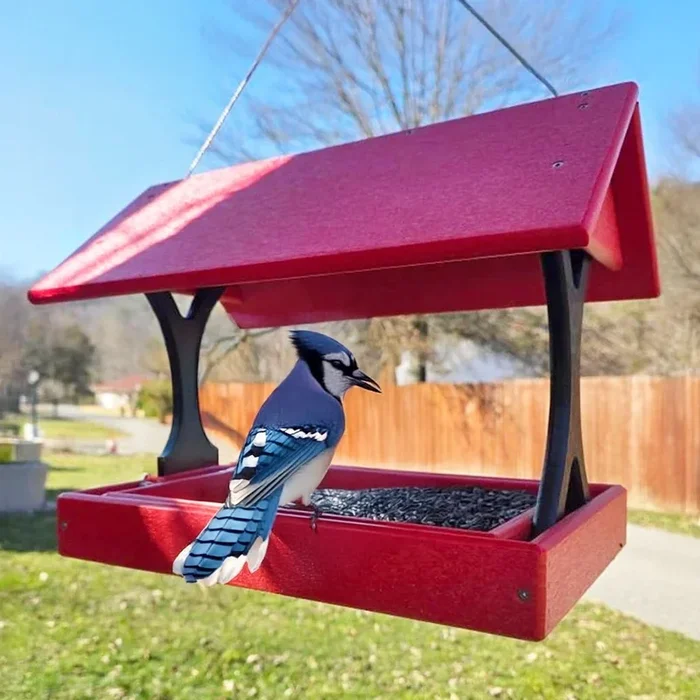 Amish Made Fly-Thru Bird Feeder with Removable Tray – Poly Lumber