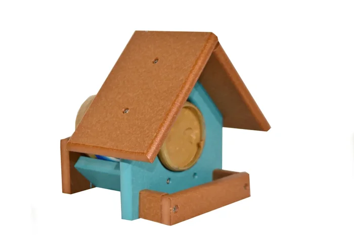 Amish-Made Peanut Butter Bird Feeder, Eco-Friendly Poly, Fits 18 Oz. Jar of Peanut Butter