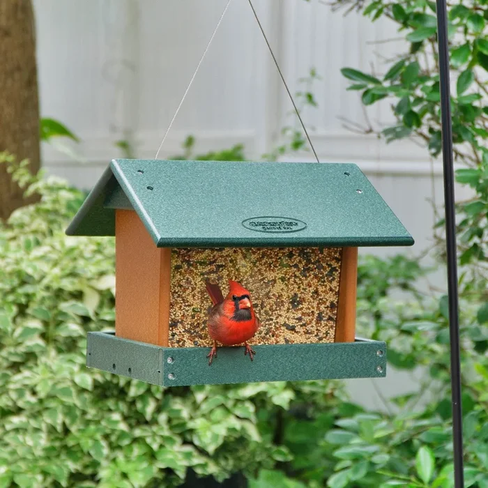 Amish Made Poly Large Hanging Hopper Bird Feeder – DutchCrafters Exclusive